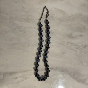 Navy gem necklace